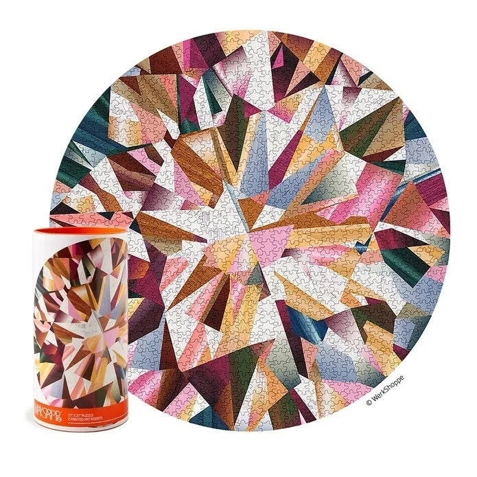 Puzzle - Multifaceted Diamond Abstract Round