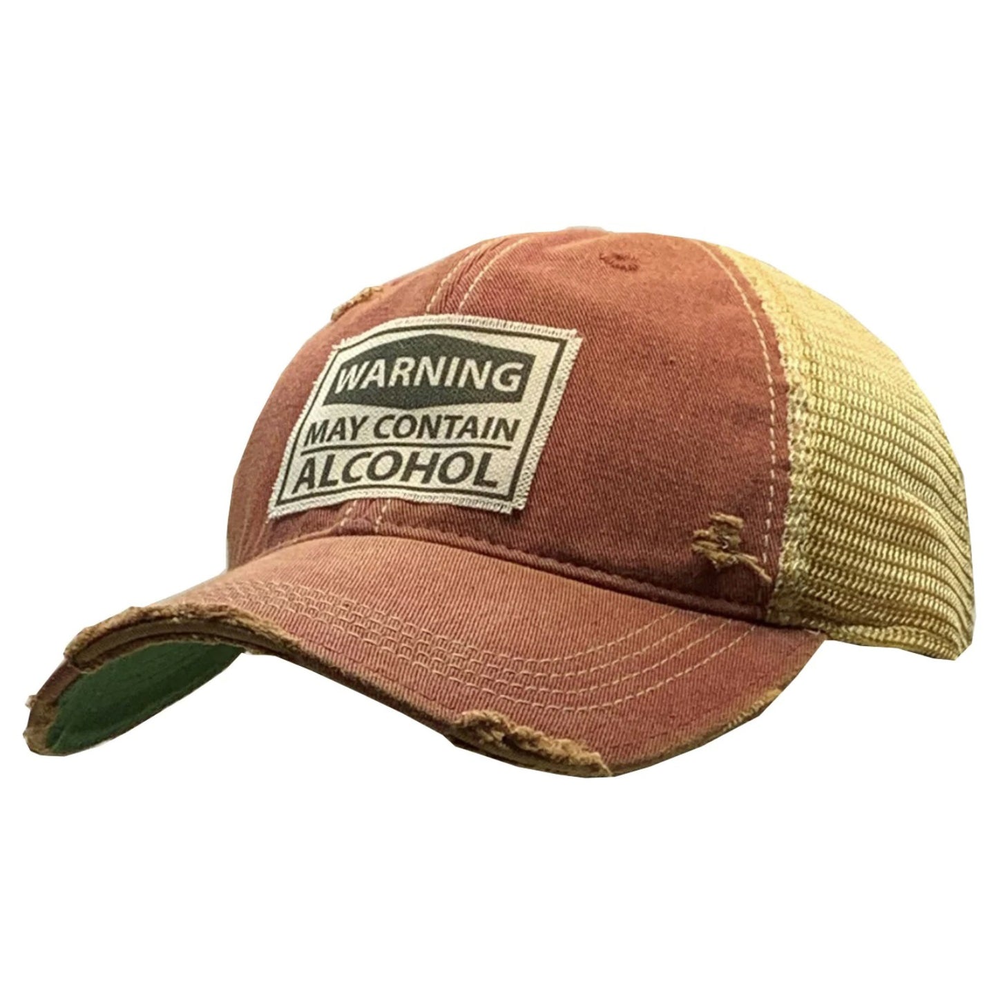 Distressed Trucker Hat - May Contain Alcohol